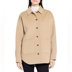 NWT THEORY Oversized Wool & Cashmere Shirt Jacket